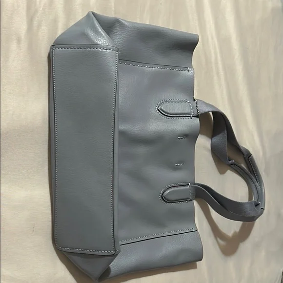 Coach Light Gray Leather Tote - Picture 2 of 10